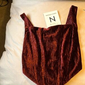 Red velvet corset top